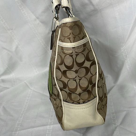 SOLD Coach Bleeker Signature Flower Floral Daisy Bag Tote Shopper Tan F14724 - Picture 9 of 17
